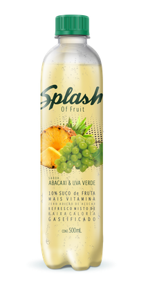 Refresco De Baixa Caloria Splash Of Fruit 500ml Abacaxi E Uva Verde