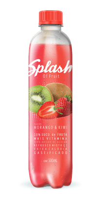 Refresco de Baixa Caloria Splash Of Fruit 500ml Morango e Kiwi